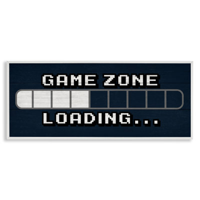 Game Zone Loading Pixel Text Video Gamer by Lil' Rue - Graphic Art