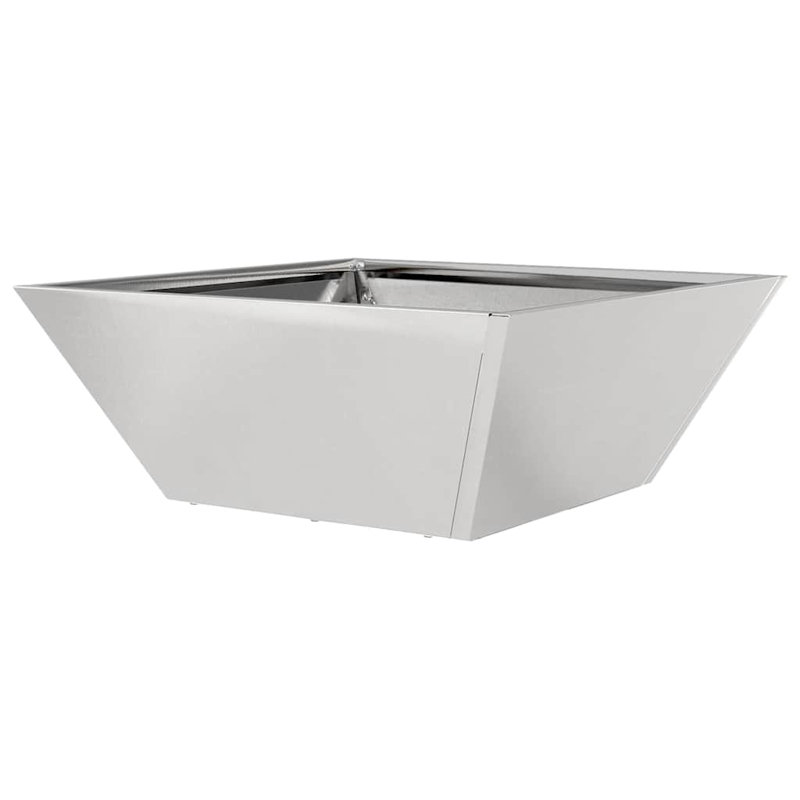 Garden Planter Decor Metal Trapezoidal Outdoor Modern Terrace Holder, 15cmH x 40cmW x 40cmD