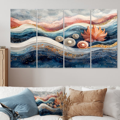 Abstract Sea Urchin And Coral Landscape III - Urchin Wall Art - M Wall Art Set