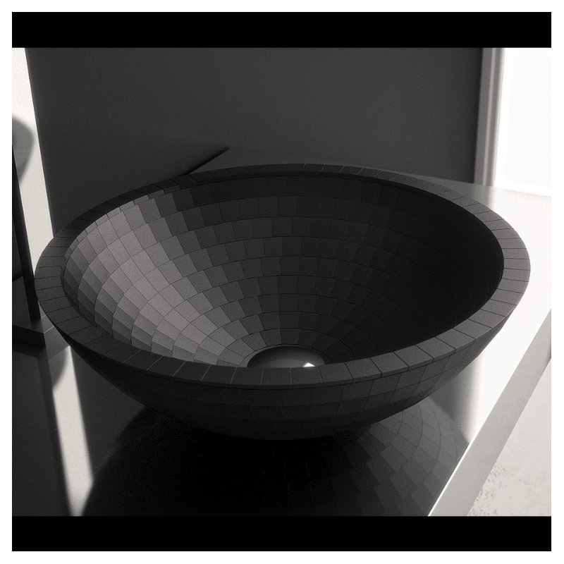 16.6'' L Bathroom Sink, Black