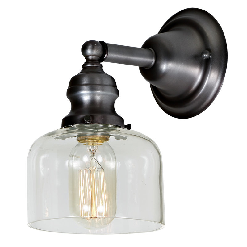 Shumway Armed Sconce, Gun Metal