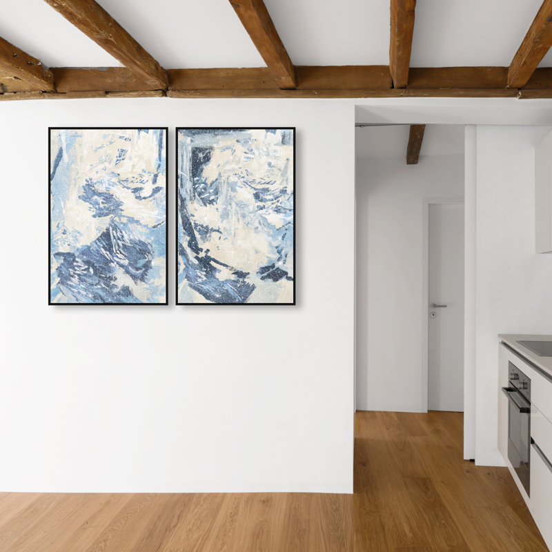 Coastal Feel Set Set by Oliver Gal, 25"H x 37"W, Black Floater Frame