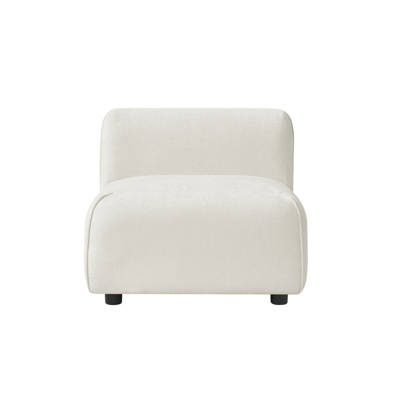 Chaise d'appoint rembourrée Modern, Beige