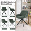 59cm Wide Upholstered Metal Dining Chairs-1793750031