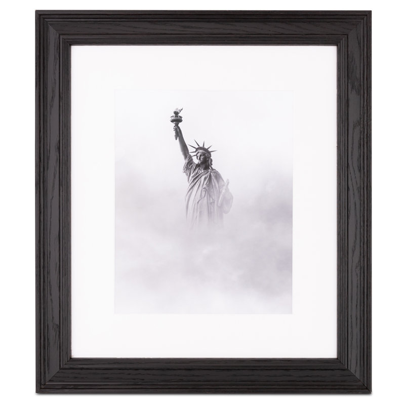 Ayaan Black Wood Matte Picture Frame, 15" x 18"