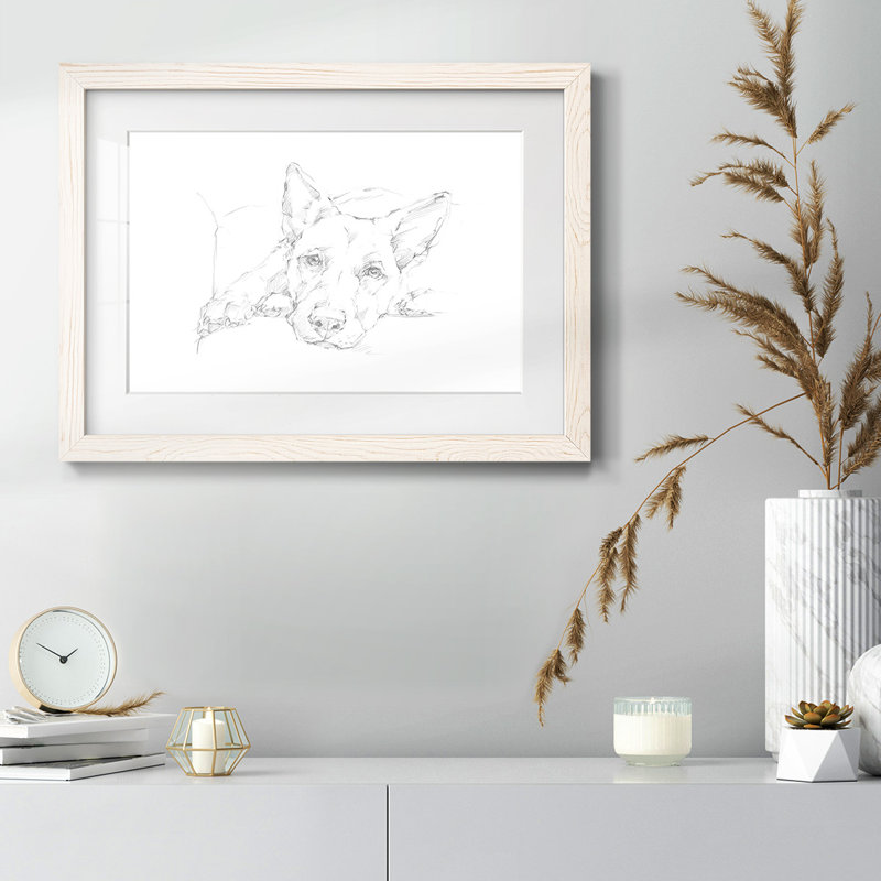 Lazy Dog IV - impression d'un seul cadre photo, Blanc