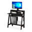 Bureau d'écriture simpliste à structure en A pour bureau personnel ou petit espace avec huche, espresso-1564755527