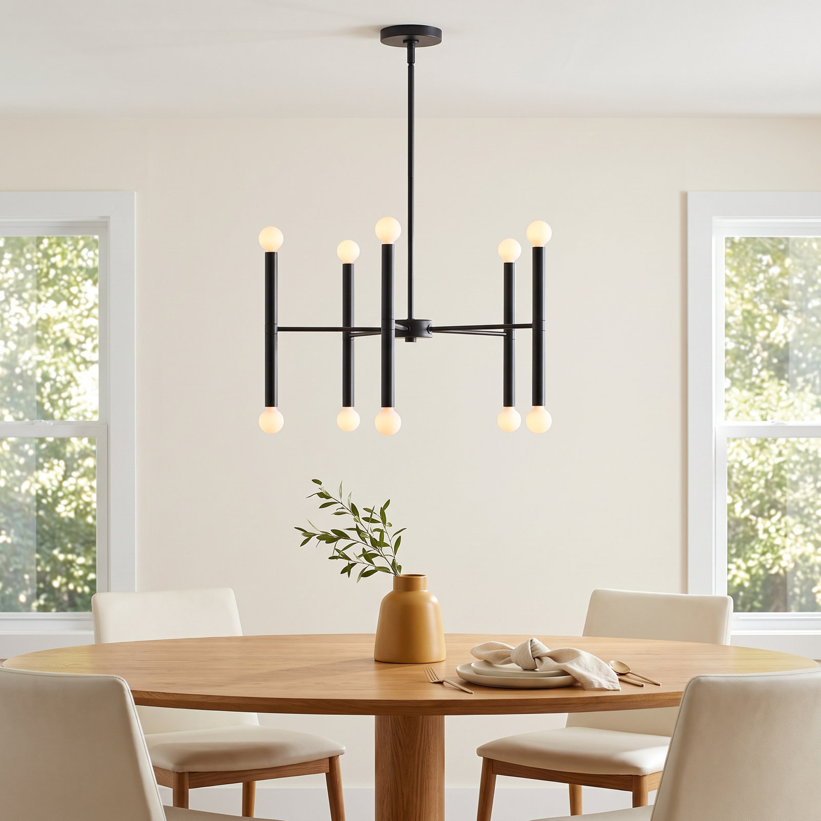Jamir 10-Light Chandelier, Black