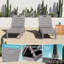 Ensemble de 2 chaises longues d'extérieur en résine avec 5 positions réglables, assemblage étanche et sans outil pour le patio près de la piscine-314605514