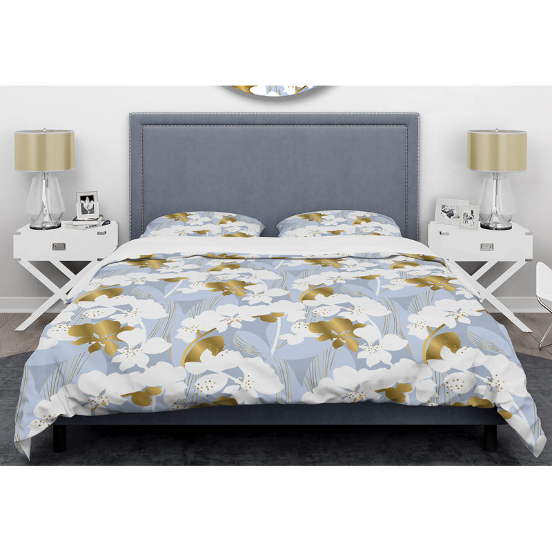 Modern & Contemporary Polyester Twill Geometric Shapes Duvet Cover, Full/Queen Duvet Cover + 2 Shams
