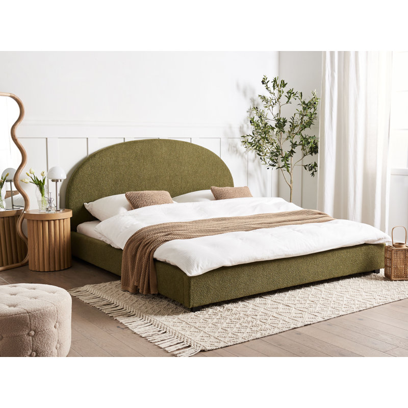 Bed Wood Veneer Bohemond, Green, Super King (6')