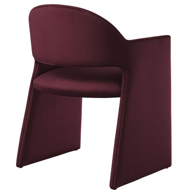Fauteuil de salle à manger en velours Talia Performance