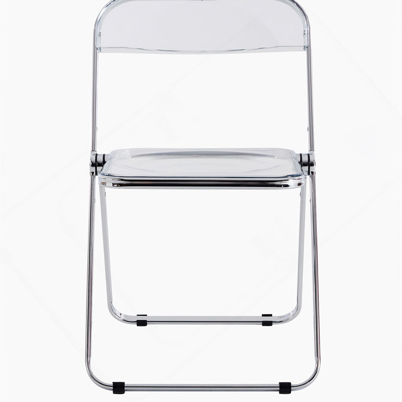 Chaise d'appoint avec structure en acier, plastique, Blanc
