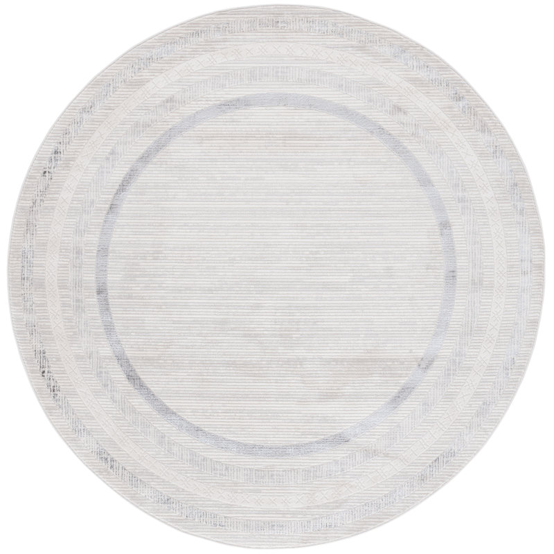 Maxximus Performance Striped Rug, Round 6'7"
