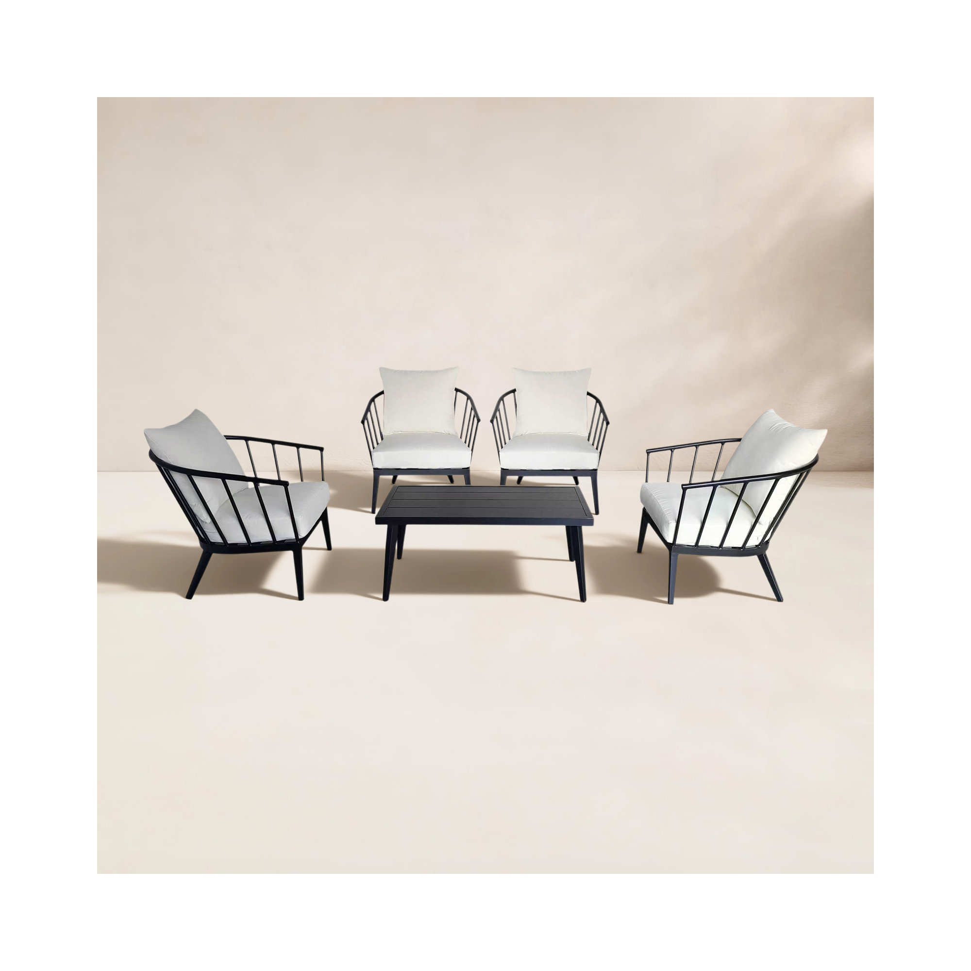 Serena Bistro Set, 5 Pcs: Table, 4 Chairs