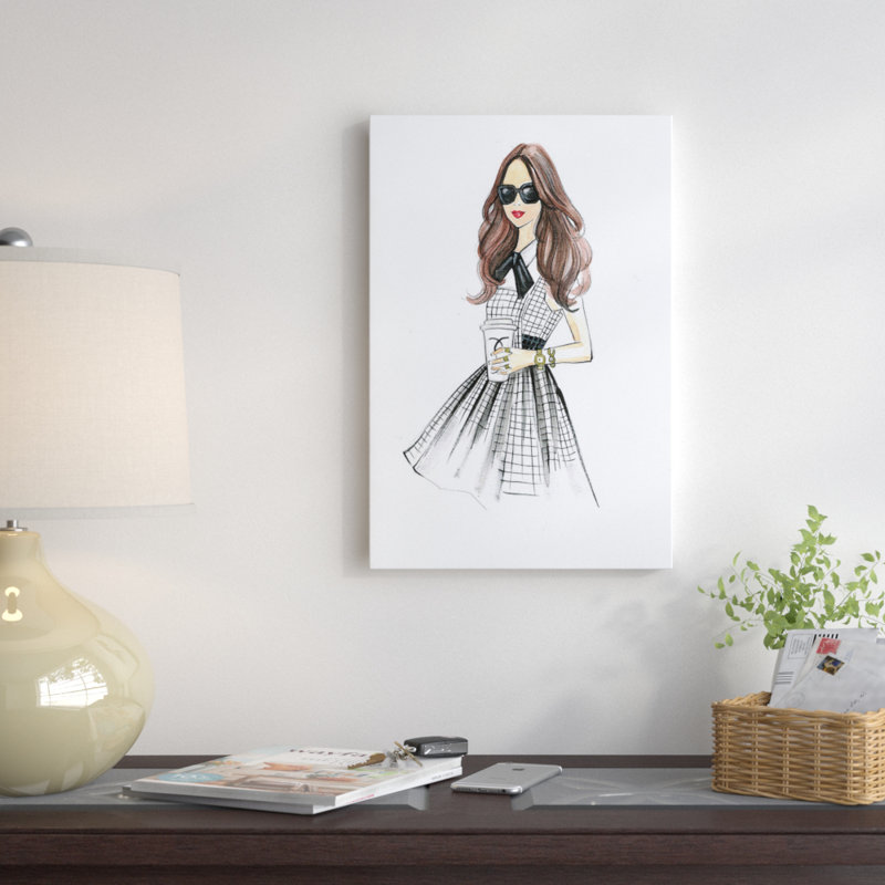 «Go For Coffee», reproduction d'art sur toile tendue, H 12 po x l 8 po x P 0,75 po