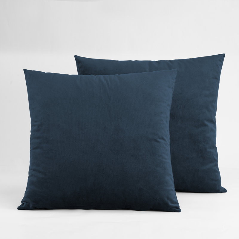 Signature Velvet Throw Pillow Covers - Decorative Pillow Covers, Midnight Blue