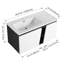 Meuble-lavabo simple 40 po avec comptoir en céramique 40 po