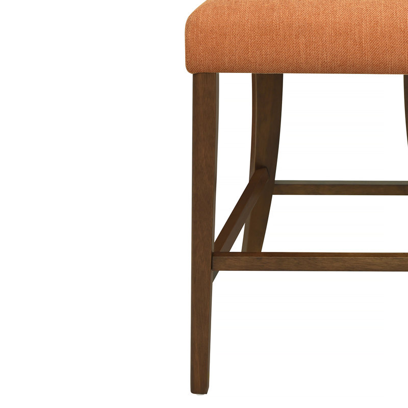 Ensemble de 2 tabourets de comptoir sans accoudoirs (noyer + caramel)