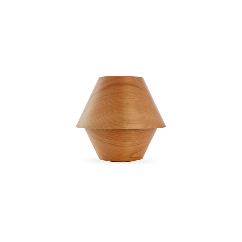 Hotel Simple Table Lamp, 13.6" Dia., Natural Cherry, Dimmable