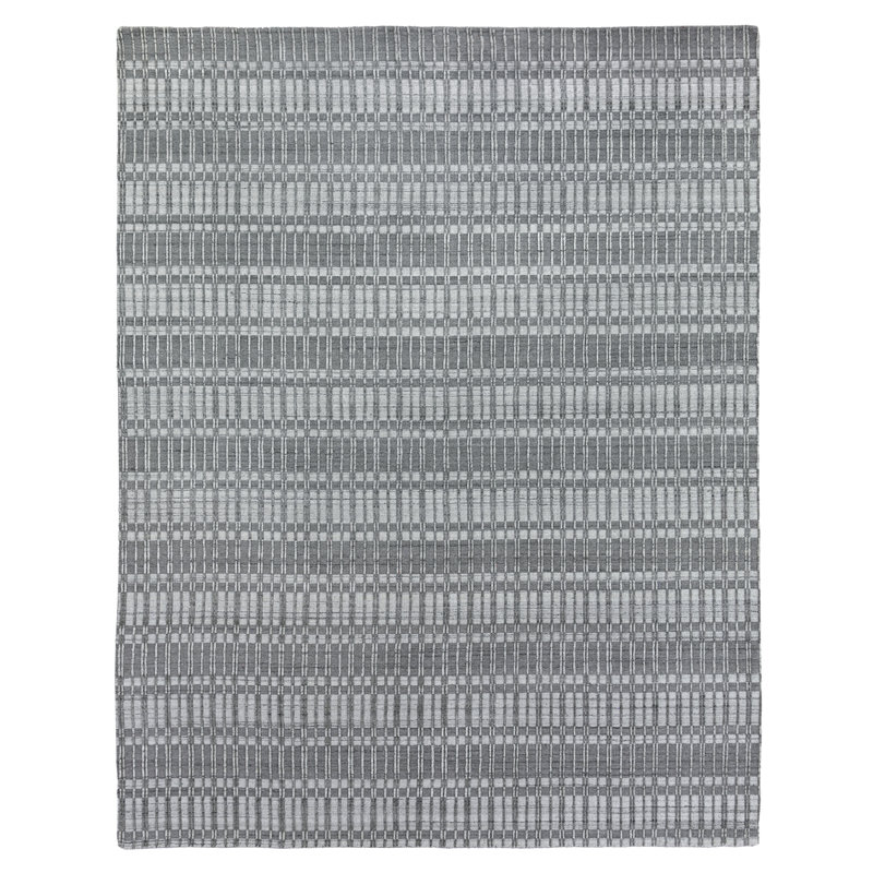 Provident Geometric Area Rug in Dark Gray, Rectangle 6' x 9'