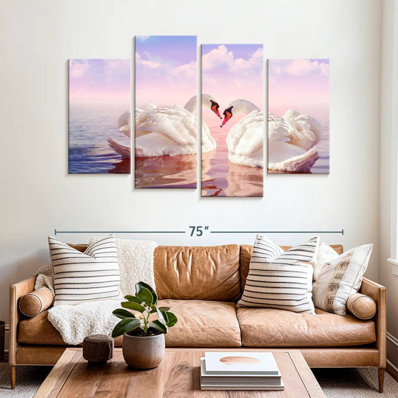 Brampt Two Swans, 42" H x 68" W