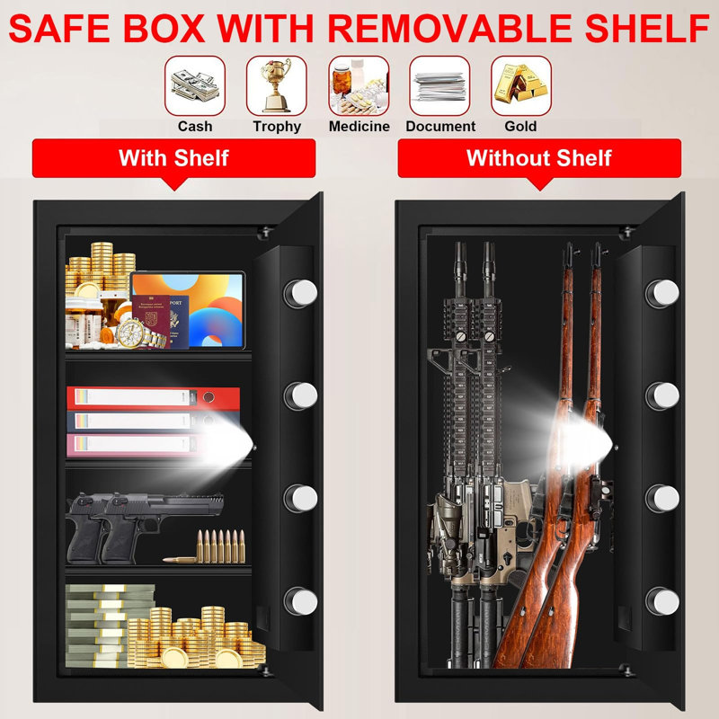 6.0 Cub Large Home Safes Fire and Waterproof, 27.56