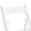 Chaise pliante rembourrée, peu encombrante, facile à transporter, 4 pièces, coussin beige / tablette blanche, salle à manger