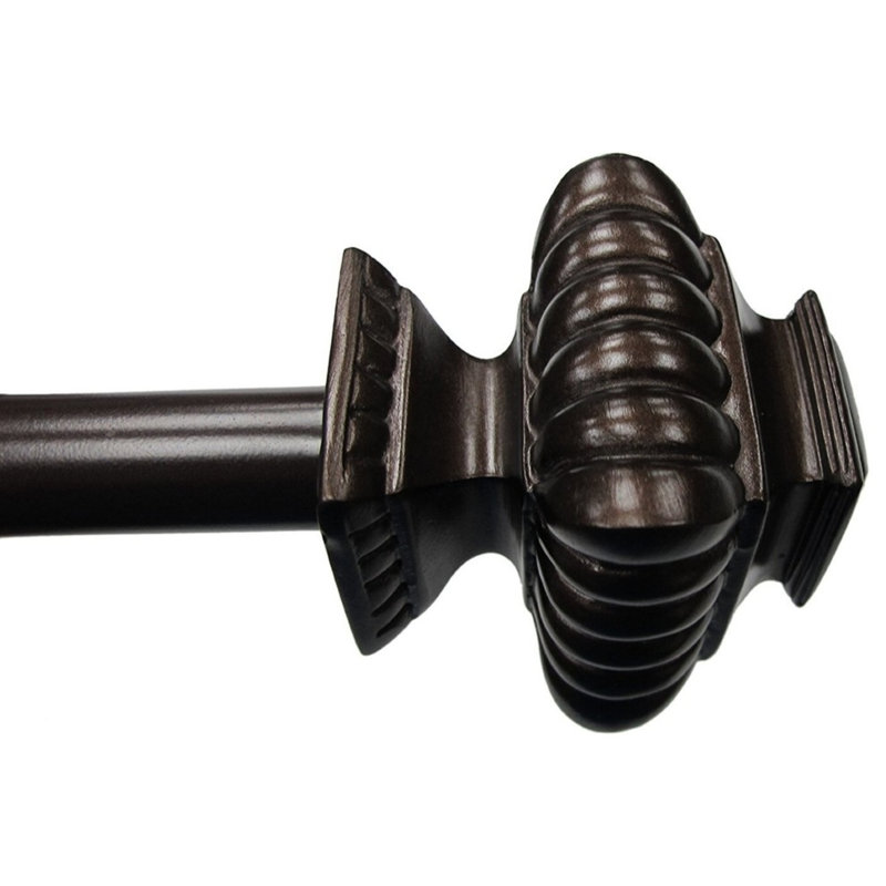 Shifflett Adjustable Single Curtain Rod, 1" H x 48" W x 1" D