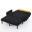 Fauteuil inclinable en velours noir avec causeuse-1567617485
