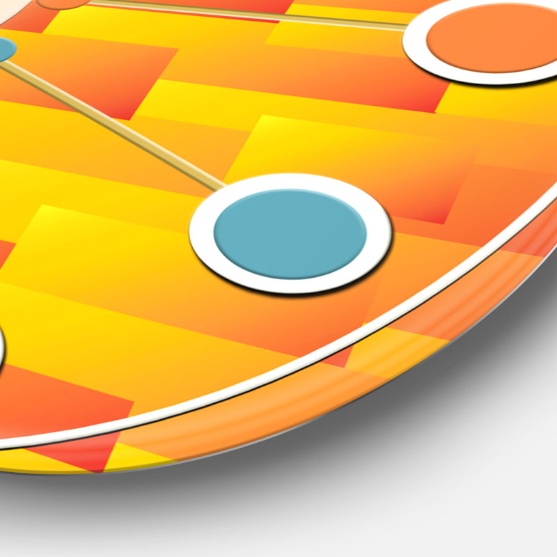 Horloge murale rétro Mid-Century, Grand