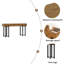 Table de vestibule, console rustique, table de couloir, table de canapé, étagère de présentation