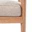 Fauteuil club en bois d'acacia avec coussin de siège Mallorca, ensemble de 1