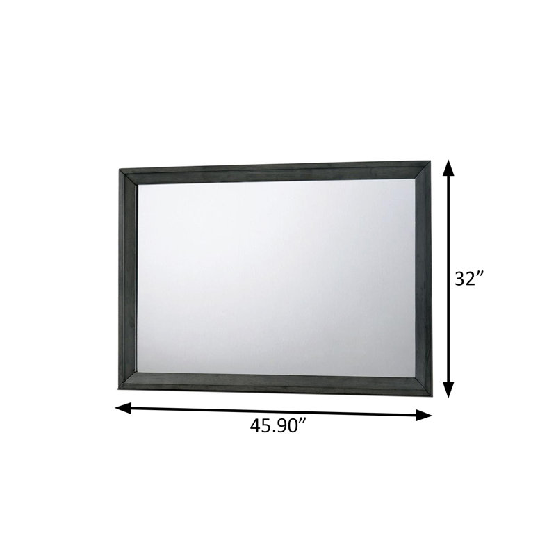 45.9"W Contemporary Mirror, Warm Gray