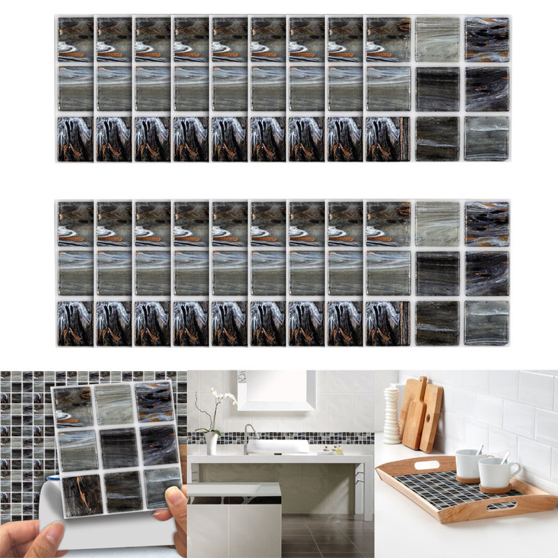 18 pièces d'autocollant de cuisine mural autocollant