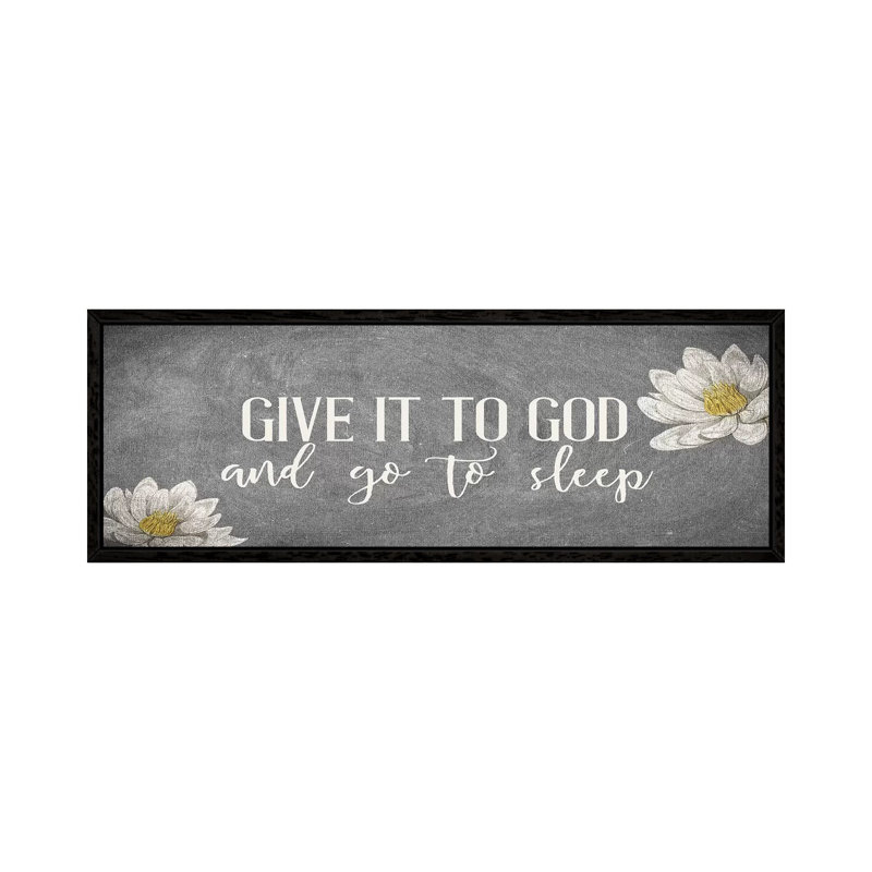 Give It II by Kimberly Allen - Panoramic Print on Canvas, 30.48 cm H x 91.44 cm W, Black Framed
