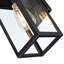 Lanterne murale d'extérieur 1 lumière noire mate 1 lumière H 13,8 po