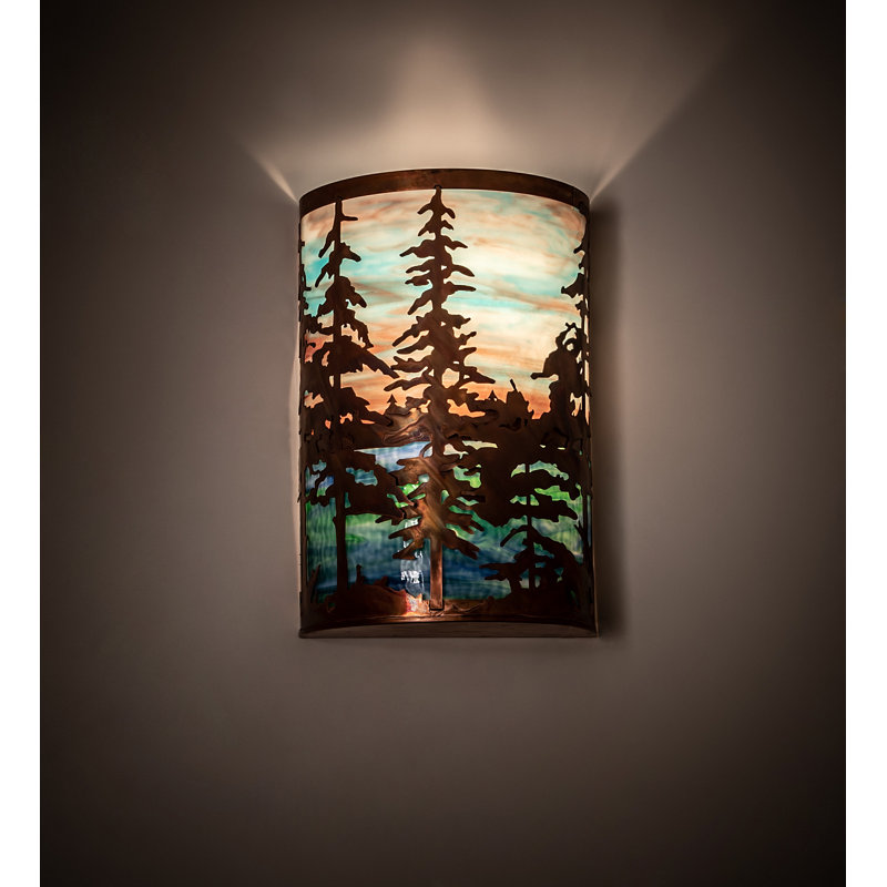 Rustic Lodge Flush Mounted Sconce
