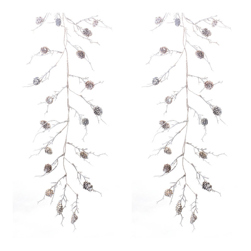 Guirlande Fleced Pinecone Twig (ensemble de 2)