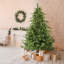 Arbre de Noël artificiel pin en bois 9 pi avec base Fraser Hill Farm