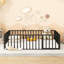 Base de lit pour lit d'enfant avec clôture et porte ouverte