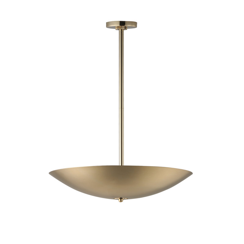Vesta 1 - Light LED Pendant, French Gold, 4.75" H x 23.5" W x 23.5" D, French Gold