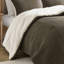 Édredon en chenille gaufrée pour très grand lit - 100%, couleur brune, 2 taies décoratives, lavable à la machine, tricot inversé en tissu réversible-122454244