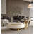 Danieka Modern Luxury Round Nesting Coffee Table Set With Faux Marble Countertop, Fully Assembled-320813283