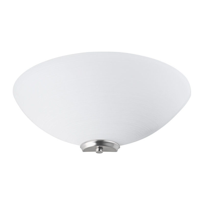Maryjane Traditional Flush Wall Uplighter with Opal Swirl Glass Diffuser, Satin Nickel