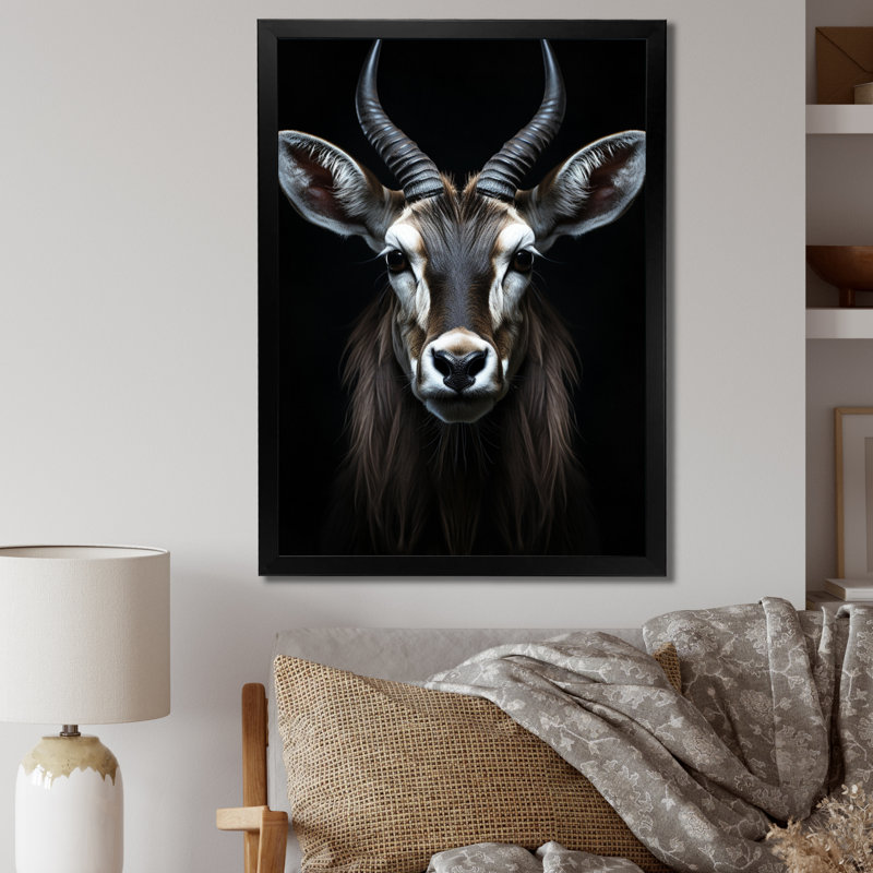 Antilope Keionna, photo II - impression, Cadre simple noir, H 32 po x l 16 po x P 1 po