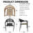 Rattan Indoor/Outdoor Stacking Patio Dining Armchair Restaurant Chairs-106918351