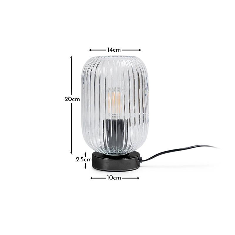 Showstead Table Lamp, Clear, Black
