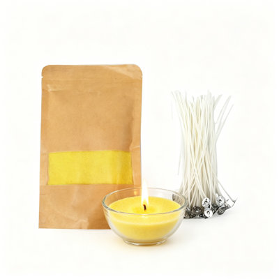 DIY Soy-Based Pearl Sand Wax Candle Making Kit,Colored Pearlescent Soy Wax Granules with 50 Candle Wicks, for Sand-Art Handmade Candles, Home Decor & Halloween Christmas Holiday Gift