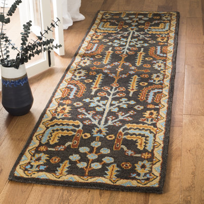 Tapis gris anthracite en laine touffeté à la main Boyd